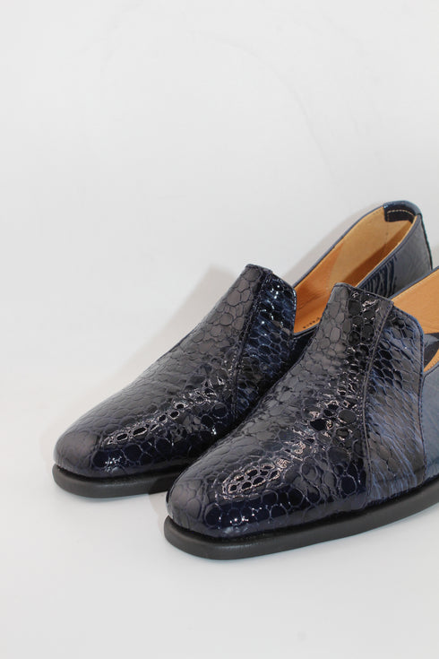 DFC Relax Patent Leather Wedge Loafer Shoes